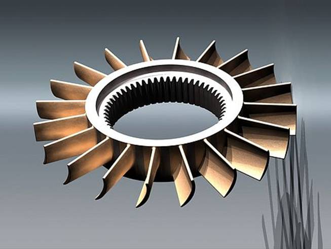Металлокерамическая крыльчатка турбины - 3d модель SolidWorks