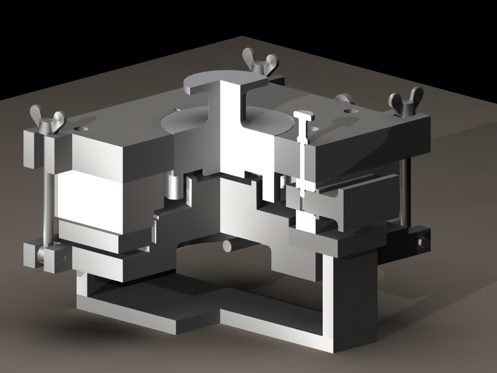 Металлическая форма для получения восковой модели - 3d модель SolidWorks